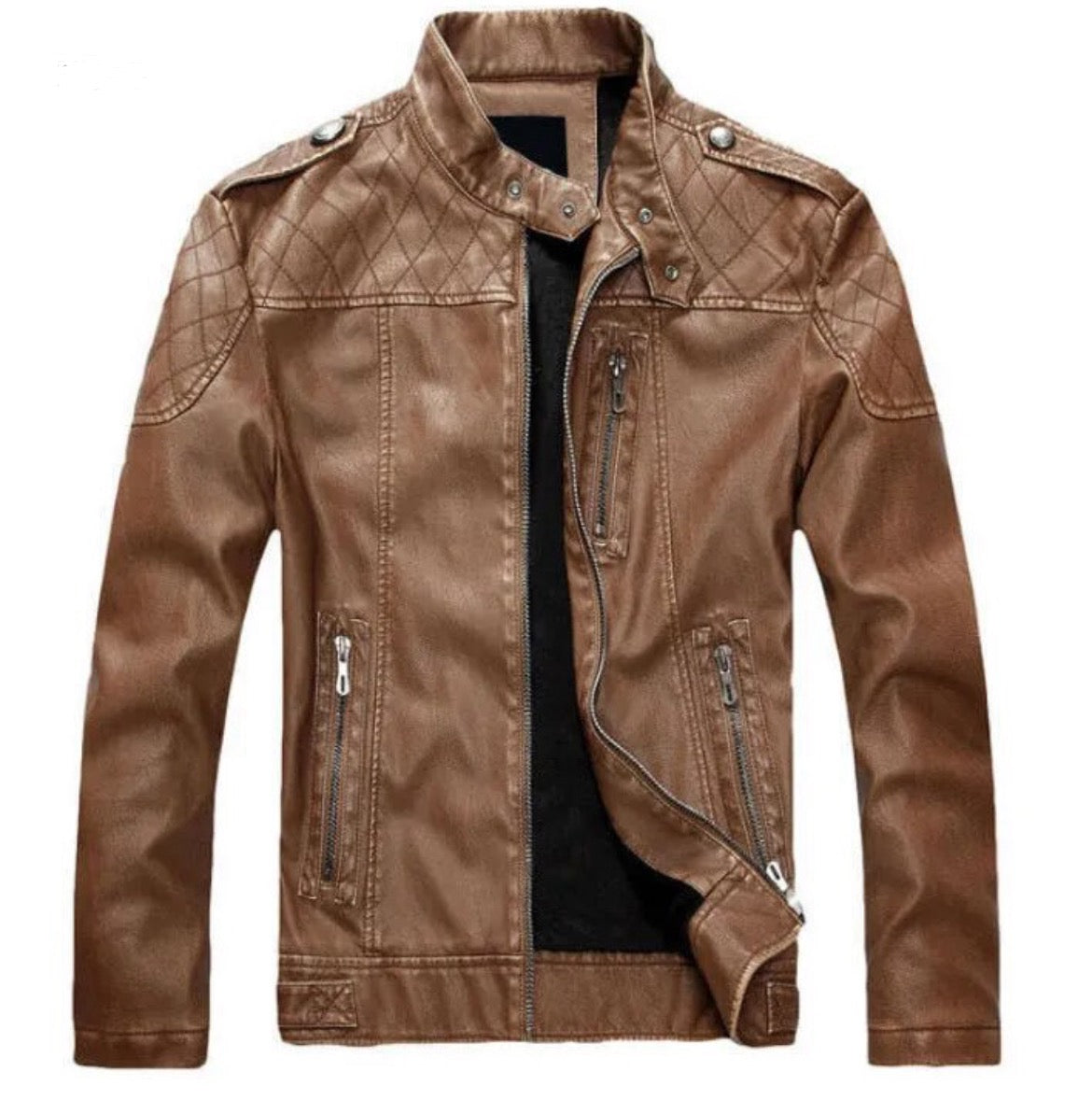 Heren Leren Coat Motor Jacket