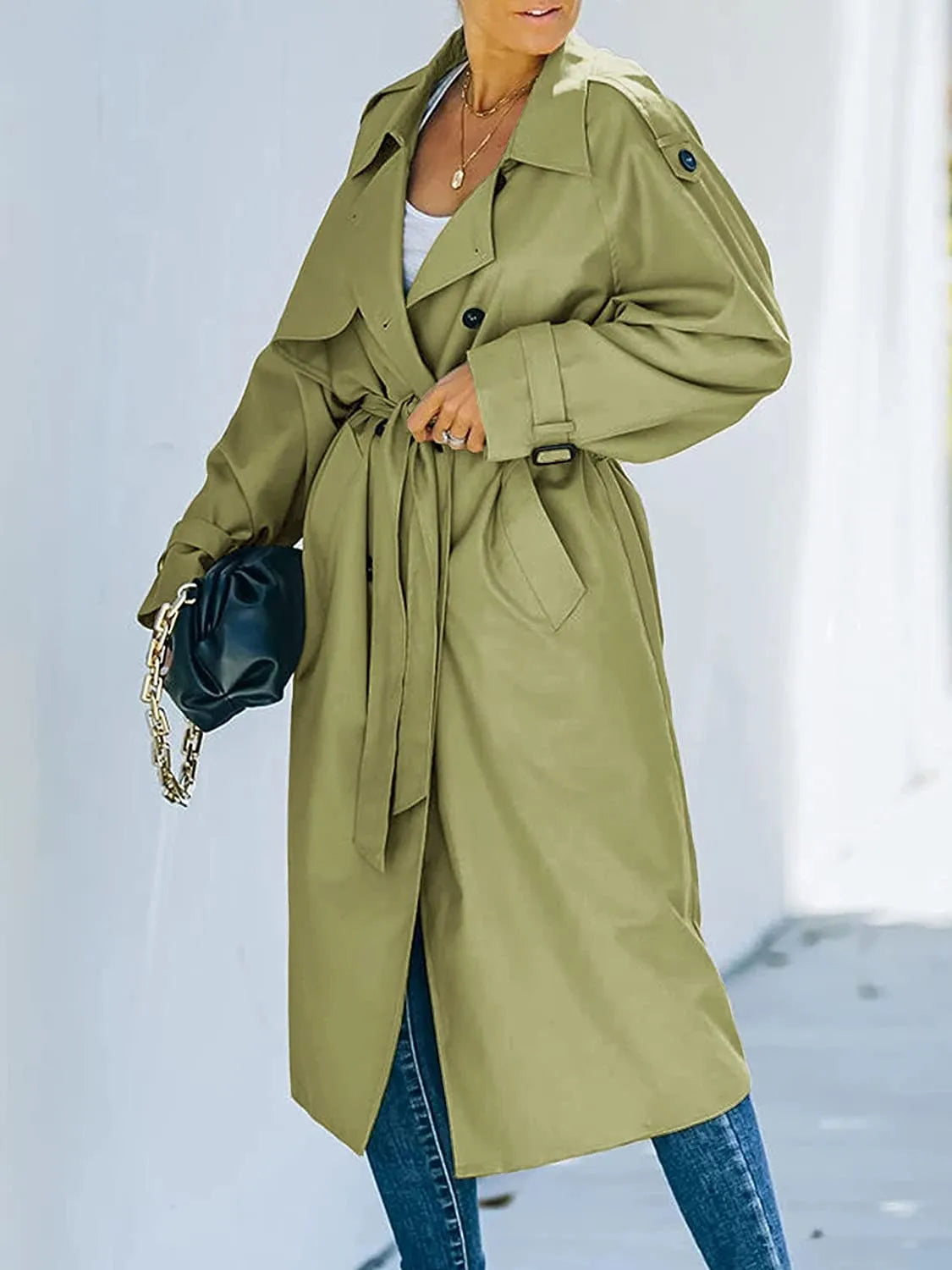 Herfstjacket Fasionable Trench Coat Dames