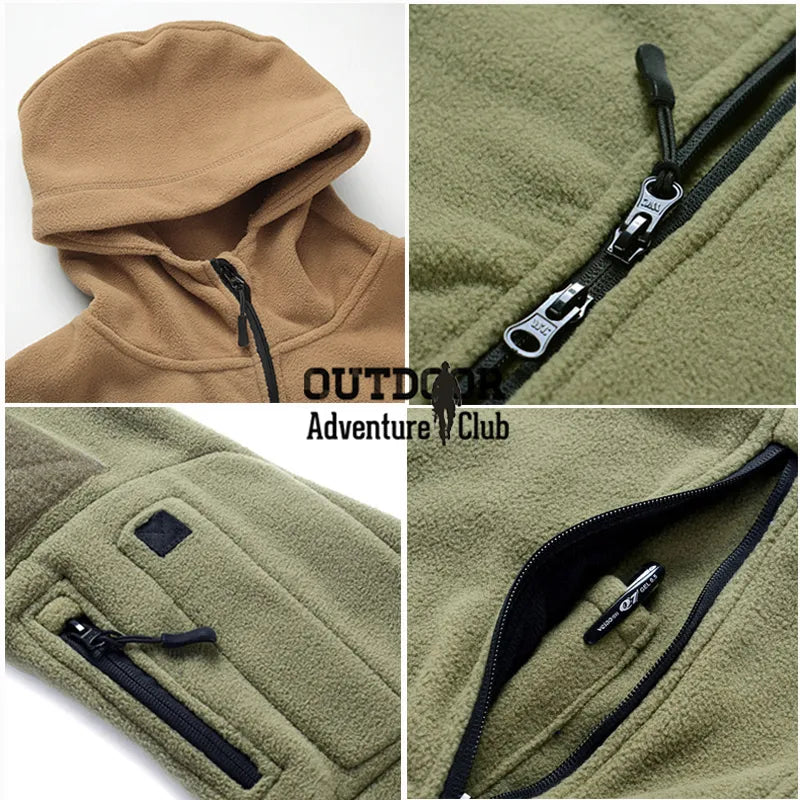 Military Fleece Winter Jacket Heren