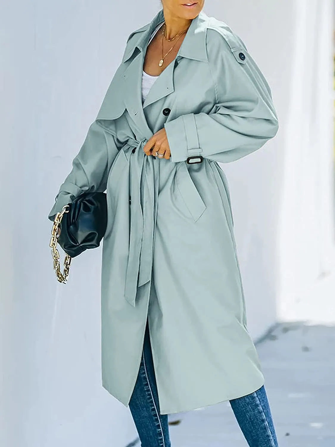 Herfstjacket Fasionable Trench Coat Dames