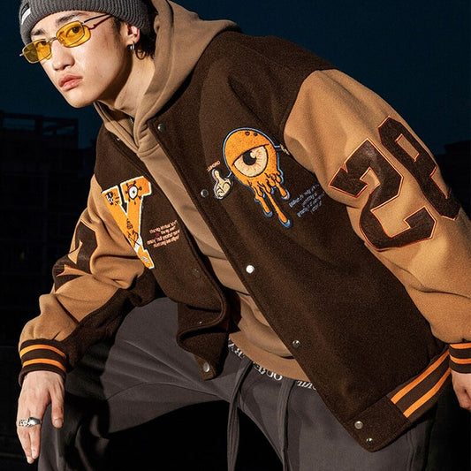 Oversizes Unisex Baseball Jacket