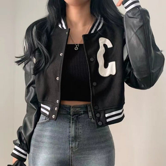 Baseball Jacket Cropped Dames 2023